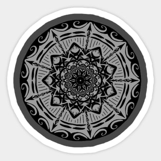 Gray Arrow Mandala Sticker